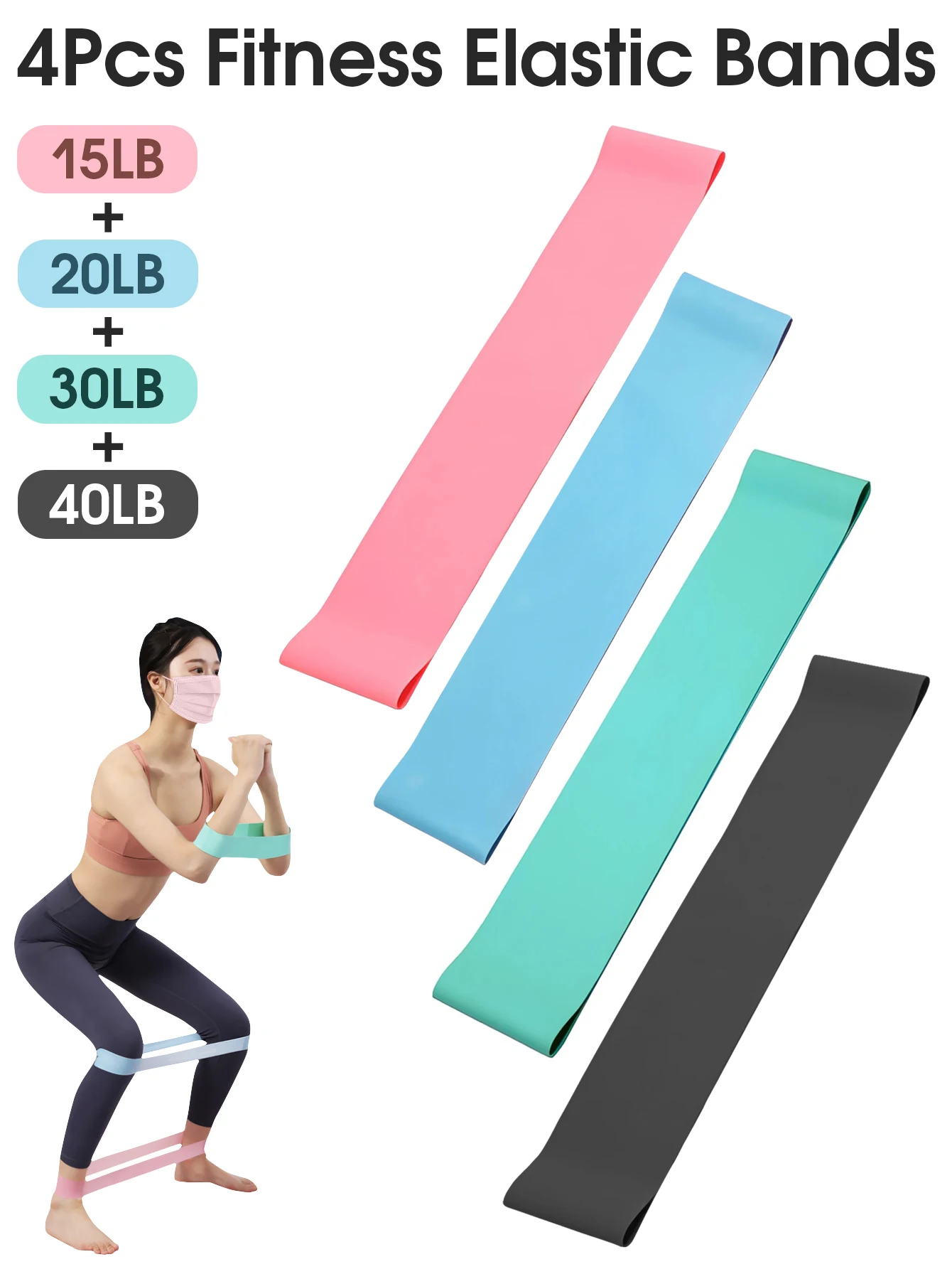 Resistance Loop Mini Band - Mini Loop Band Fitness Gym Elastiekjes