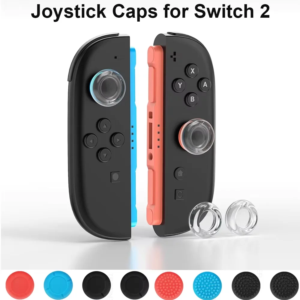 Thumb Grips Caps For Nintendo Switch 2 & PS5 & PS4 & XBOX Joystick Controller Transparent Analog Thumbstick Cover Accessories