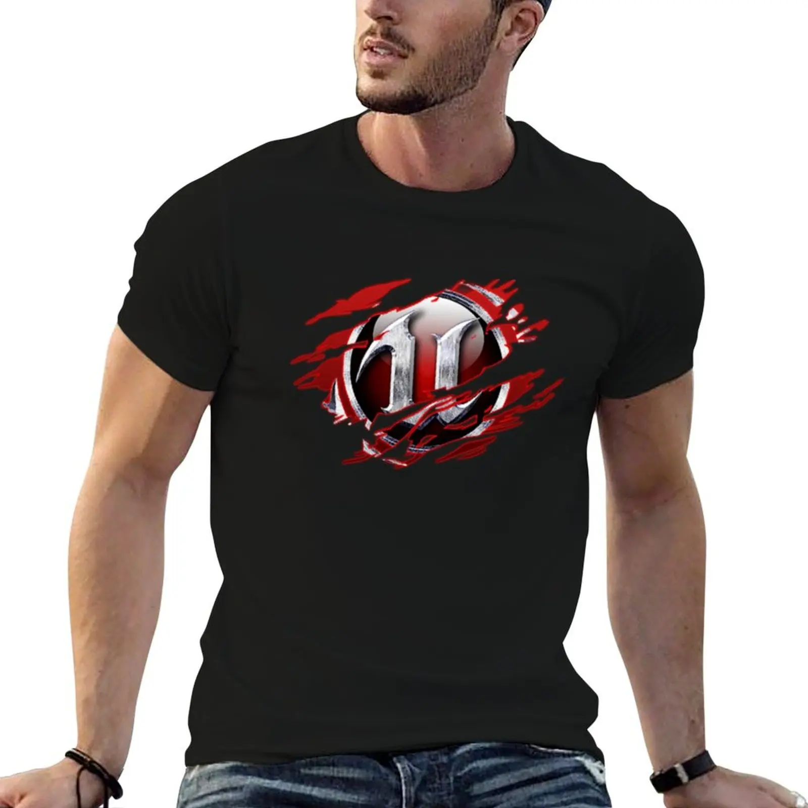 Unreal Ripped T-Shirt Blouse quick drying funny t shirts men