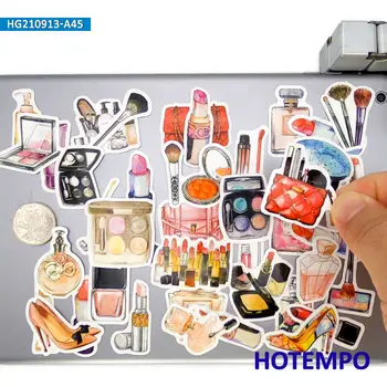 40 piezas, Estilo artístico de dibujo a mano, Las chicas se visten, Belleza Cosmética, Mini Diario, Pegatinas de álbumes de recortes, para papelería, teléfono, ordenador portátil, pegatinas, Juguetes clásicos