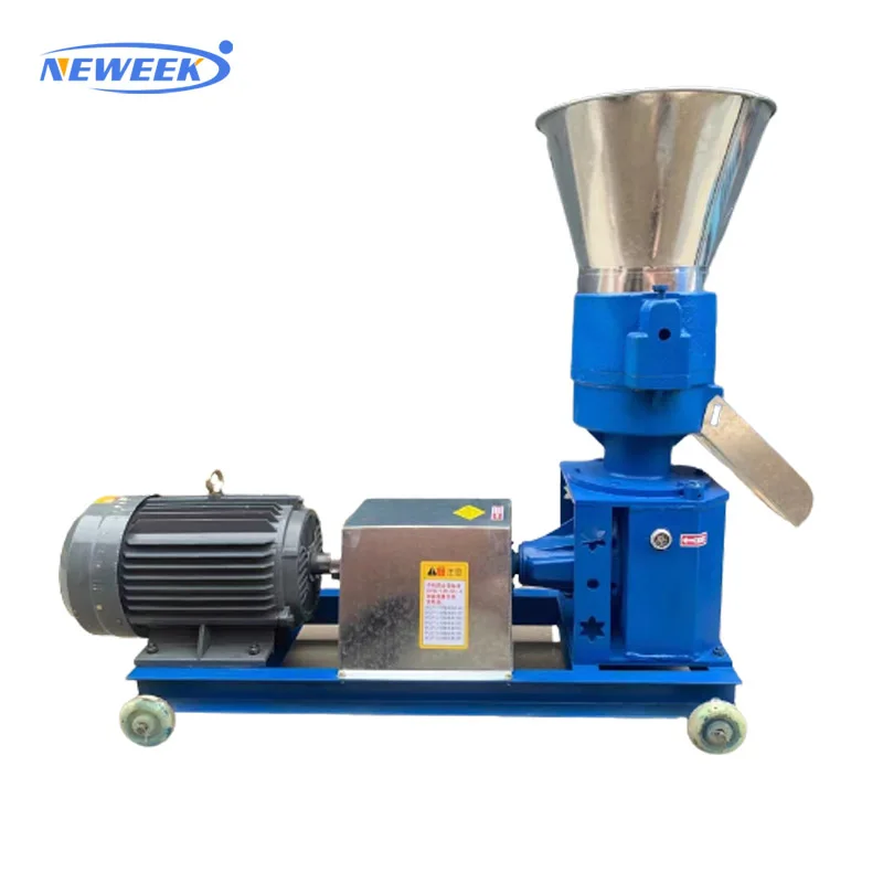 NEWEEK Factory price small scale fodder pellet machine animal feed flat die pellet mill animal feed granulation machine