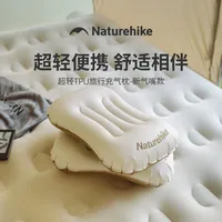 Naturehike Portable Inflatable Pillow Camping Equipment Folding Air Cushion Outdoor Protective Tourism Sleeping Gear