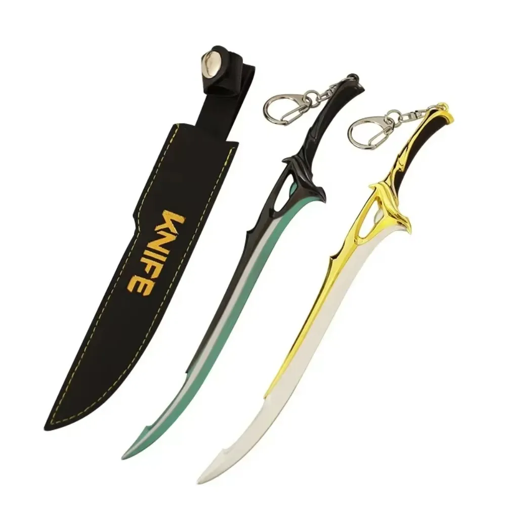 21cm Valorant Melee Cool Weapon Eternal Sovereign Keychain Peripheral Metal Model Butterfly Knife Machine Style Elite Gift Toys