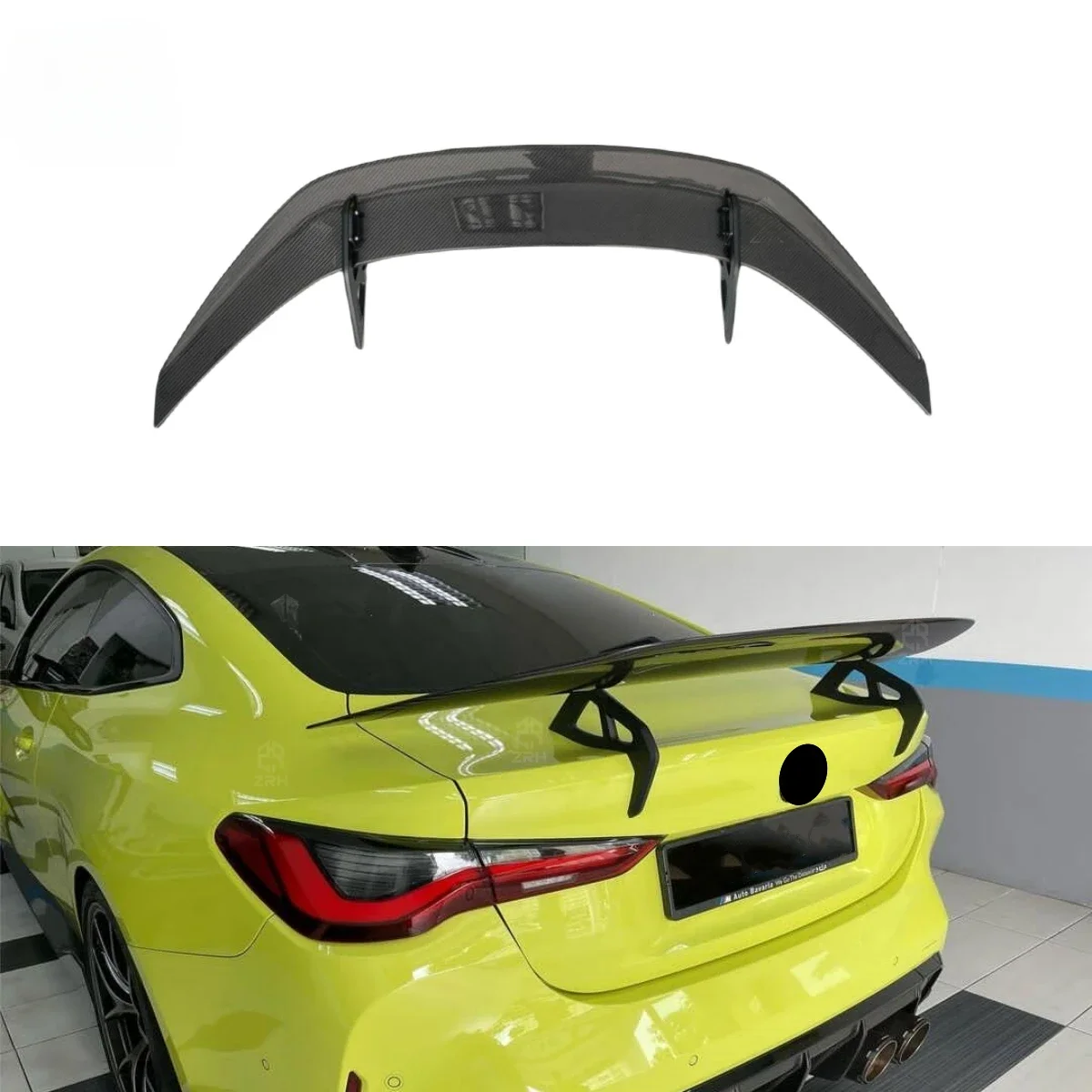 AD Style Carbon Fiber Rear Spoiler HIgh Wing For BMW G80 G82 M3 M4 2020+ Rear Wing Tail Car Accessories