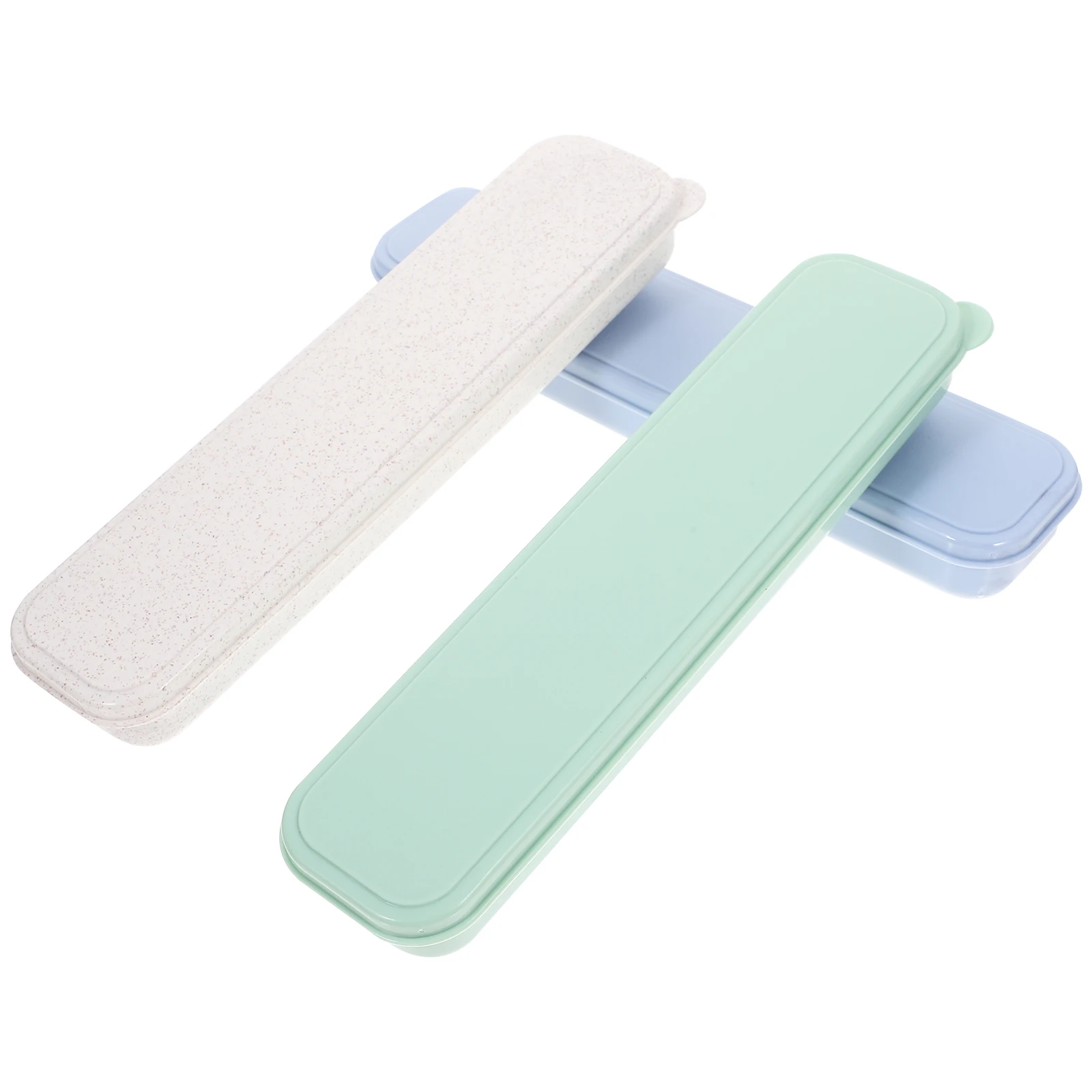 

6pcs Large Capacity Storage Boxes Slim Pencil Cases Multi-color PP Material Travel Makeup Brush Organizer Containers