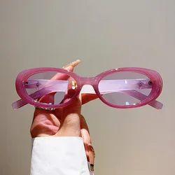 Vintage Brand Designer Oval Sunglasses Women Luxury Fashion Sun Glasses For Men Trendy Punk Luxury Rivet Star Cool Shades UV400