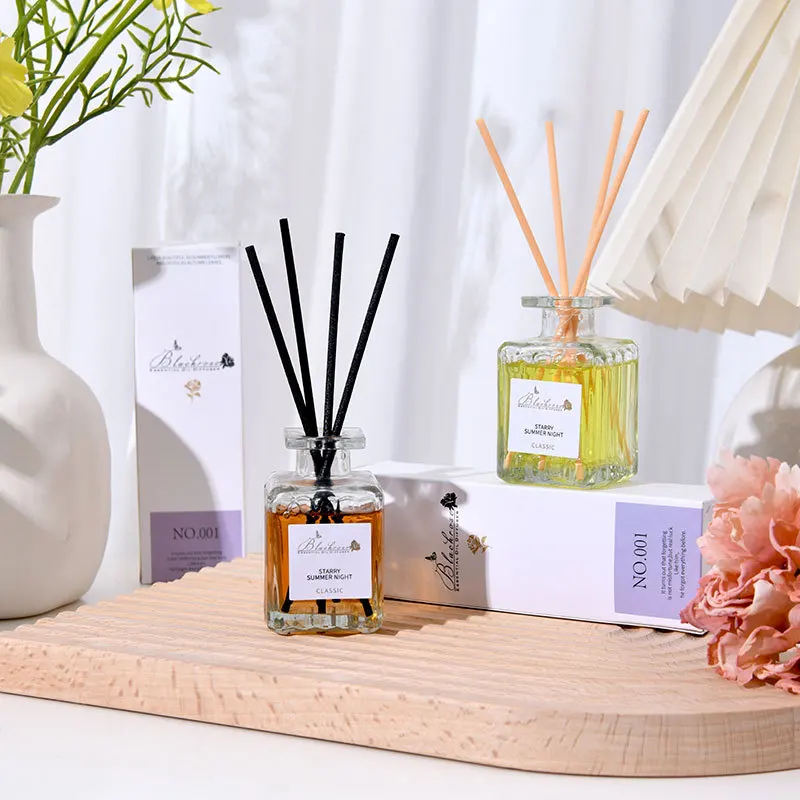 50ml Reed Diffuser Bottle with Essential Oil Lavender Osmanthus Peach Diffuser Sets Hotel Home Aromatherapy Air Fresh Fragrance