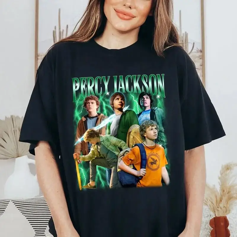 Bootleg Percy Jackson T Shirt Retro 90S Logan Lerman Vintage Walker Scobell Camp Half Blood Tv Series