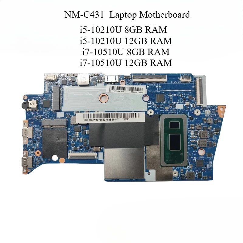 

NM-C431 Материнская плата для ноутбука LENOVO YOGA C740-14IML i5-10210U i7-10510U 8 ГБ 12 ГБ ОЗУ 5B20S42832 Материнская плата для ноутбука Системная плата