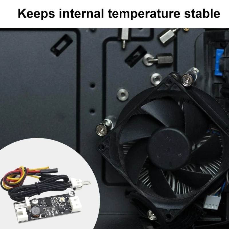 DC12V PWM Speed Controller Fan Speed Governor 2-3 Wire Computer Temperature Control Switches for PC CPU Coolers Fan Alar