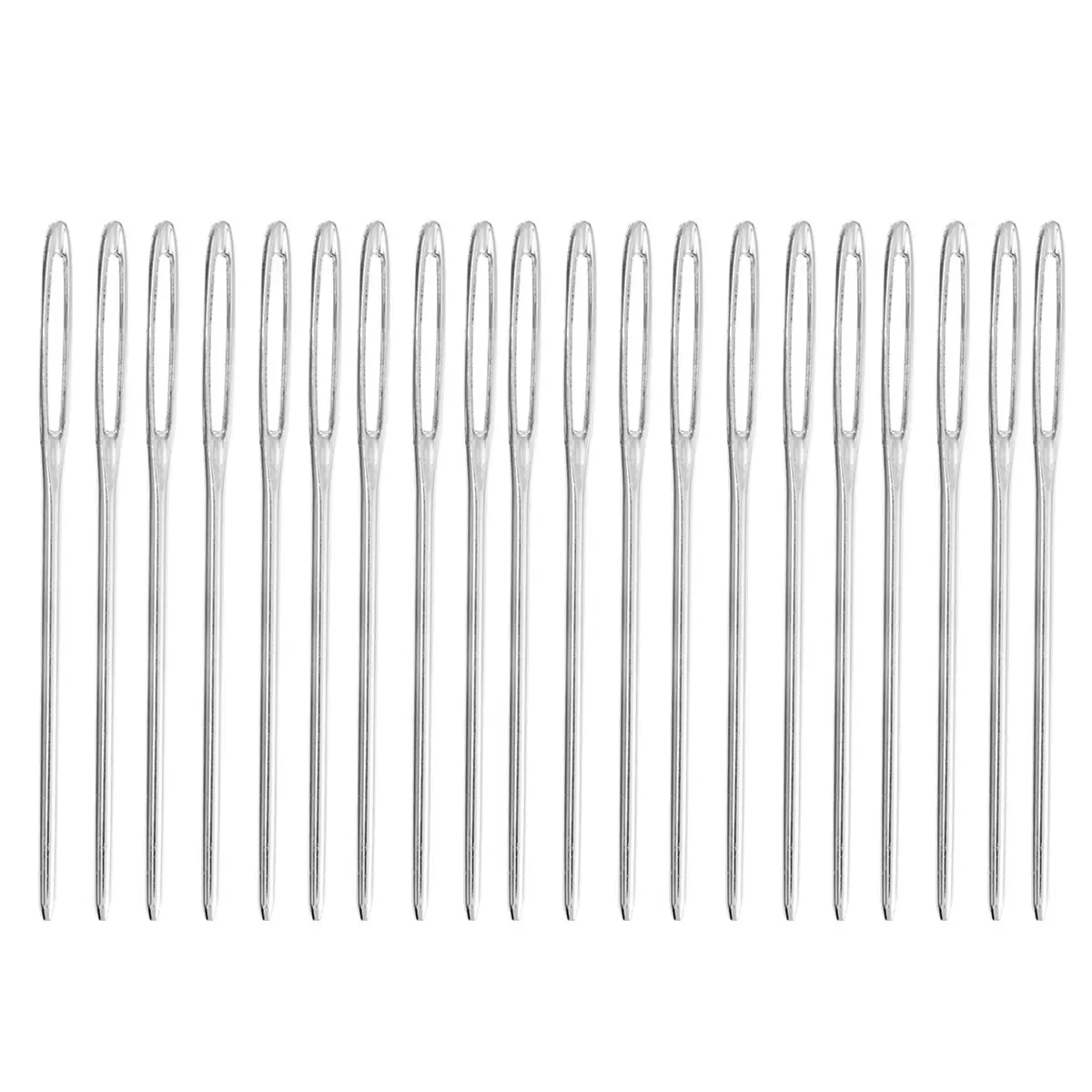 

Набор из 20 тупых игл с большим ушком, 6 см, легко заправляемых, антикоррозийных, для вязания, крючком, вышивки крестом, для любителей рукоделия