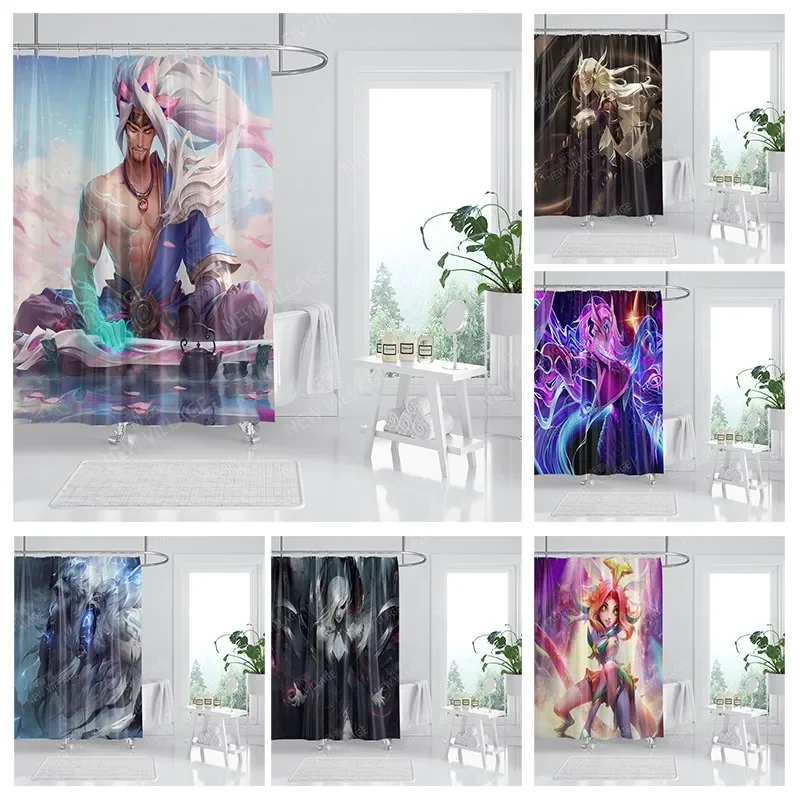 

Waterproof fabric shower curtain Bathroom curtain accessories 180x200 Bath curtain for shower 240*200 cartoon cute decor 240x200