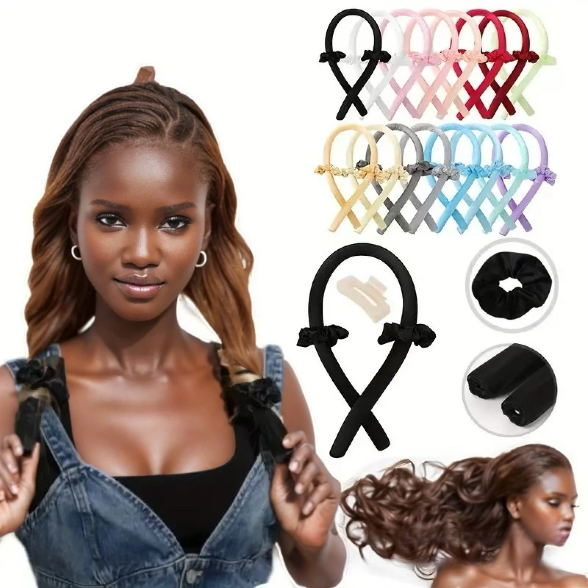 Onda modelador preguiçoso unicórnio sem calor haste de ondulação cabeleireiro estilo enrolado esponja de cabelo ferramenta de ondulação trança acessórios de cabelo