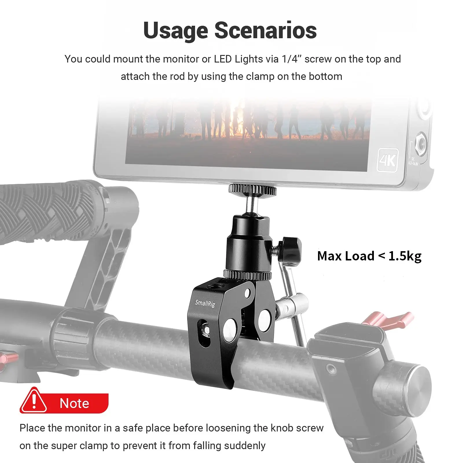 كاميرا صغيرة DSLR حامل المشبك السوبر ث/الكرة رئيس جبل الحذاء الساخن محول ل Gopro/كاميرا ضوء/رصد مرفق 1124