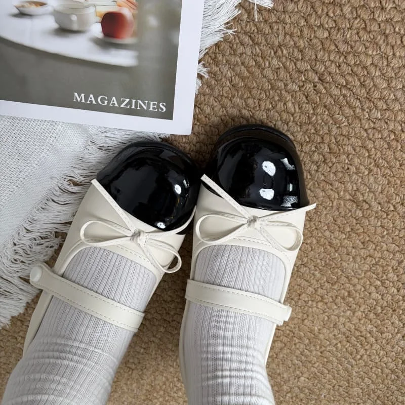 All Match Female Preppy Chic Patent Leather Square Toe Mary Janes Comfortable Casual Shoes for Party Shopping Daily view 2