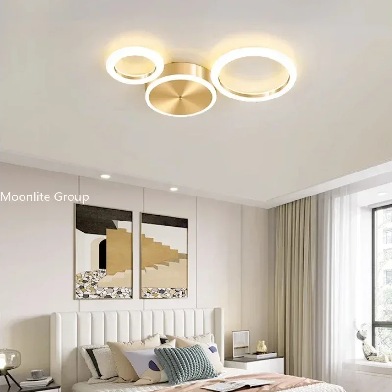 إضاءة السقف الحديثة غرفة المعيشة الشمال ضوء فاخر الذهب التعميم الإبداعية شخصية غرفة نوم إضاءة السقف مصباح منزلي