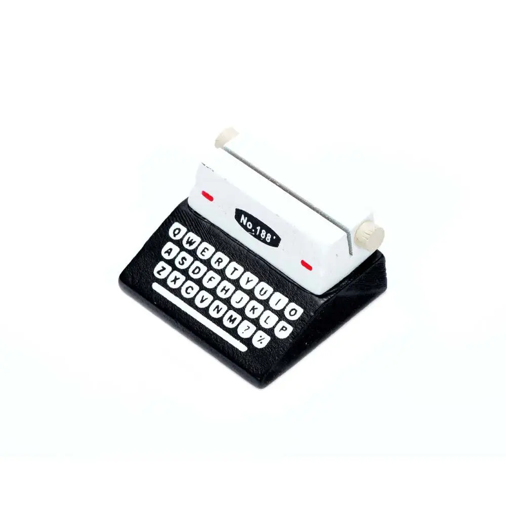 Fashion Creative Typewriter Style Wooden Pictures Photo Clips Paper Document Clip Memo Card Note Holder Office Supply