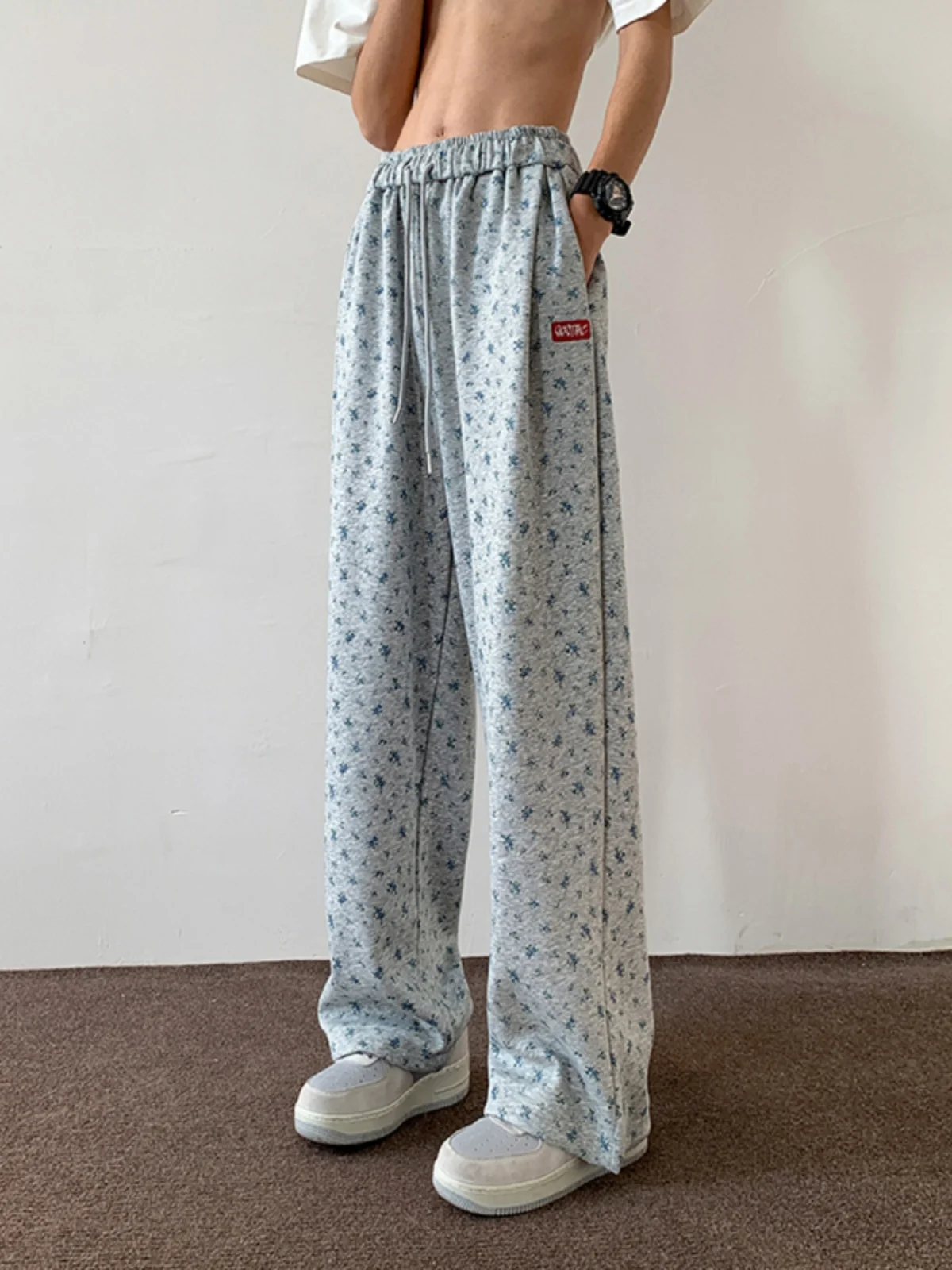 

Мужские свободные прямые брюки-джоггеры, осень 2024, новинка, модный бренд, повседневные длинные брюки в американском уличном стиле, широкие брюки для отдыха