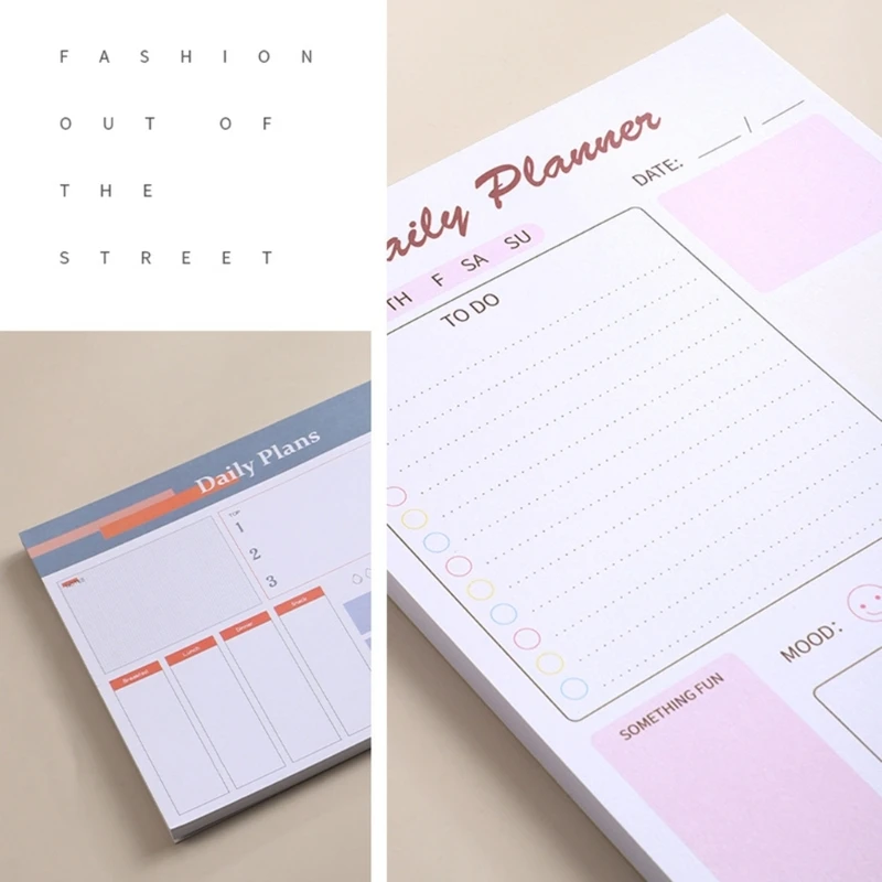 Daily Planner Notepad Undated Planner Sheet Schedule Pad Desk Planner to Do List Daily Plan Notepad Tear off Planner Pad