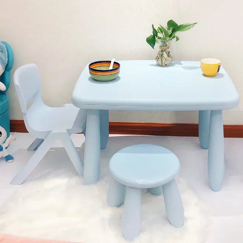 Multifunctional Plastic Table Chair for Kindergarten Children's Dining and Game Table Baby Toy Tables Colorful Kids' Furniture