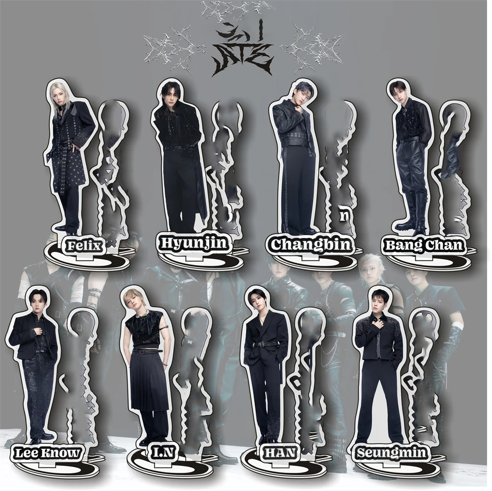 10cm KPOP Stand Figure Acrylic Model Bangchan Felix Hyunjin Bangchan Lee Know New Album ATE Series Standing Up Desktop Fans Gift