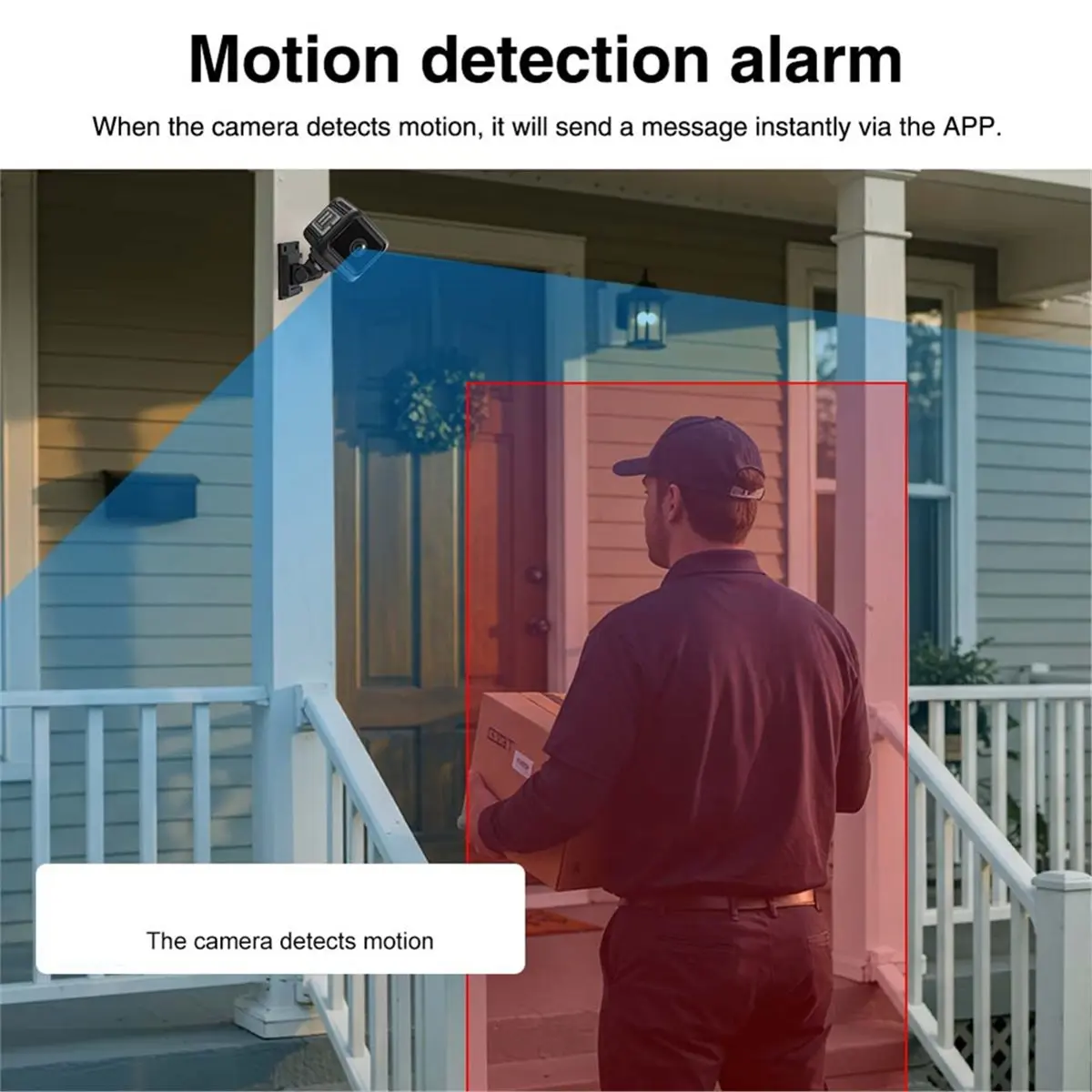 1080P HD Mini WiFi Camera with Night Vision, Remote Viewing, Ultra Long Standby Mobile Detection for Home Security Black