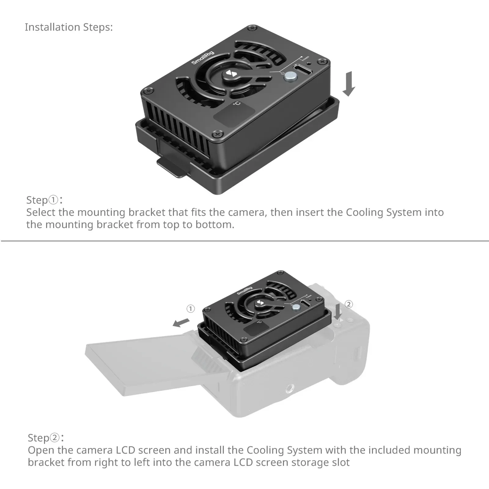 SmallRig Camera Cooling System for Sony ZV-E10 Alpha 7 IV 7S III 7C II 6700 FX3 FX30 Canon EOS 70D R50 R5 R6 FUJIFILM X-T4 X-S10