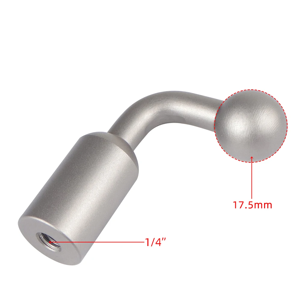 17mm Kugelkopf Adapter halterung Aluminium legierung für Stativ Motorrad Fahrrad GPS Clip Ständer Anschluss Handy halterung – Detail 1