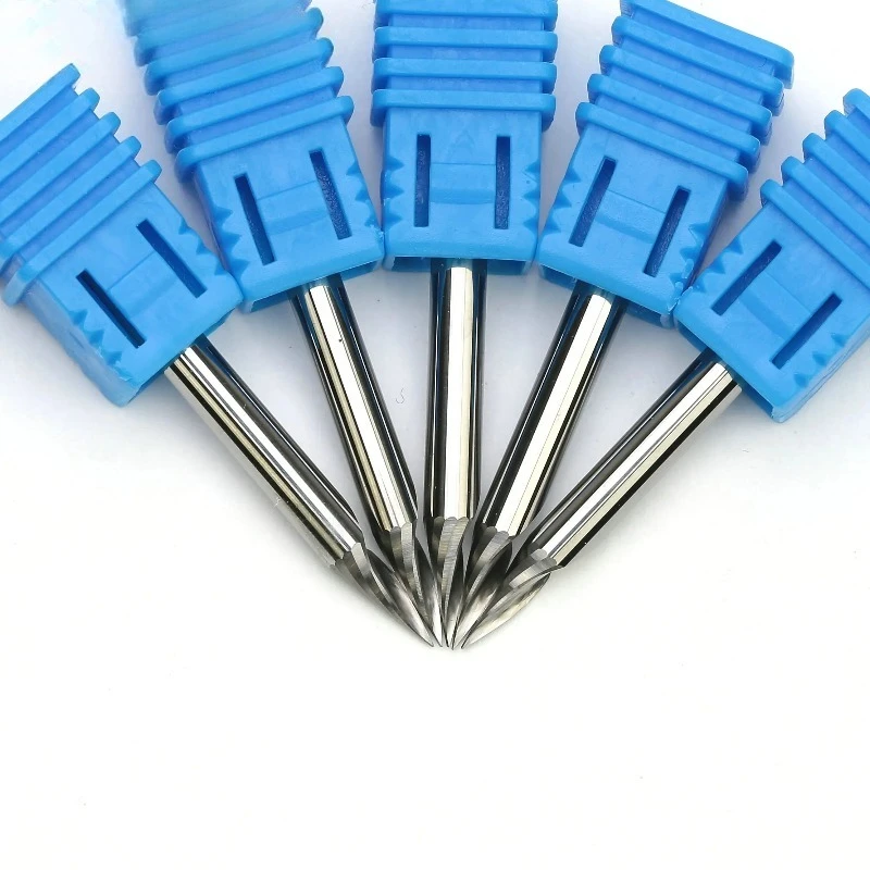 

4x40 Angle 0.2-0.5mm Tip One Flute V Groove CNC Engraving Bits Solid Carbide Milling Tools Router Cutters for Aluminium Steel