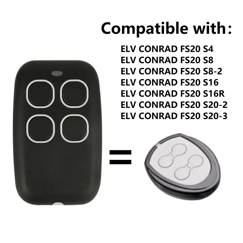 

ELV CONRAD 868.35MHz 100% Compatible Model FS20 S4 Garage Door Command Opener Copier Access Switch Transmitter Key Chain