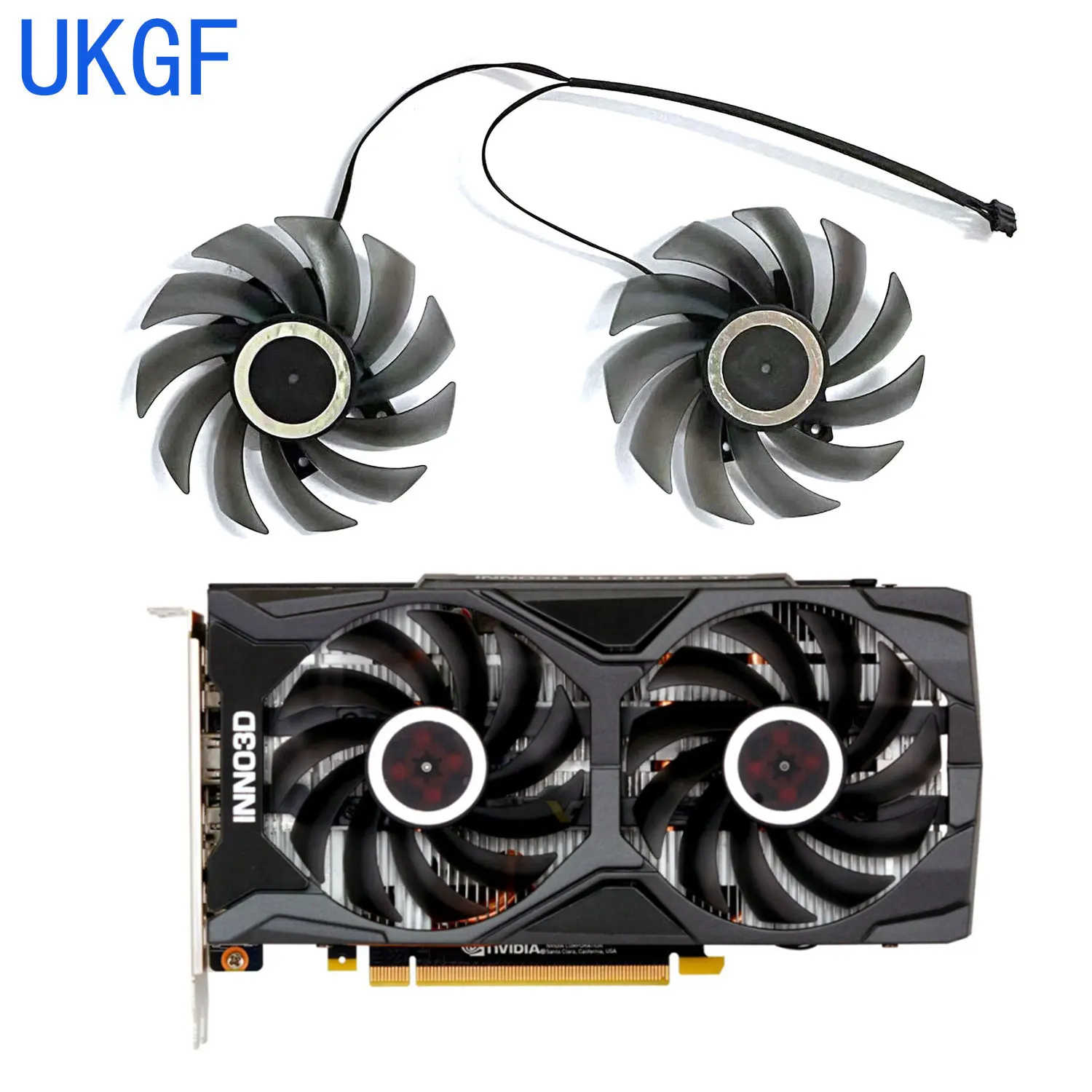 

Brand new 85MM 4PIN 12V 0.35A CF-12915S suitable for INNO3D GeForce RTX2060 2060S RTX1660 1660ti 1660S Twin X2 OC graphics card