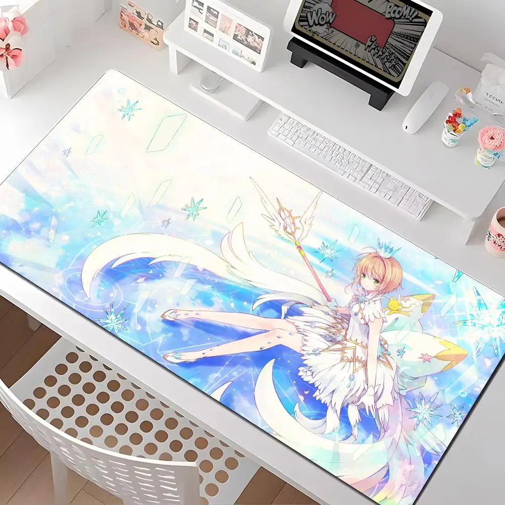 

Коврик для мыши Cardcaptor Sakura в стиле аниме, несколько размеров, большой квадратный коврик для компьютера, офиса, игр, резиновый противоскользящий коврик для мыши
