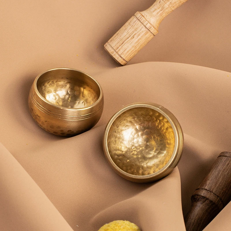 Miwayer Mini Singing Bowl Nepal Handmade Tibetan Buddha Thumb Sound Bowl Music Meditation Yoga Religious Supplies Stress Relief image 4