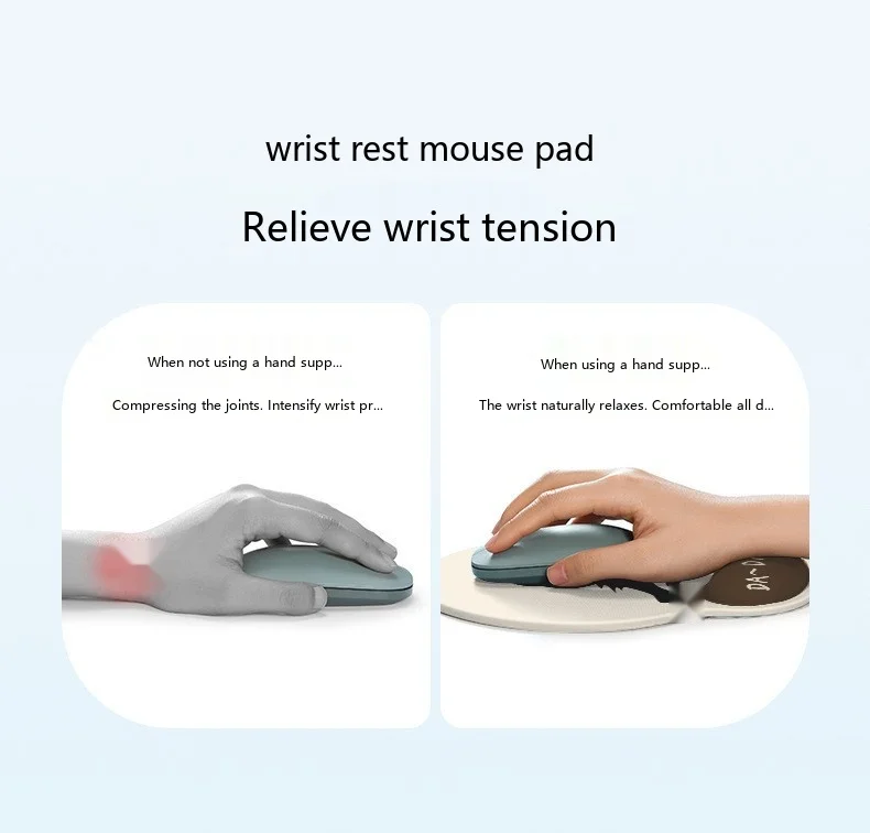 Karierte Silikon-Handgelenkauflage Mauspad 14 Farben Büro Gaming Ergonomische Rutschfeste Schreibtischunterlage – Detail 6
