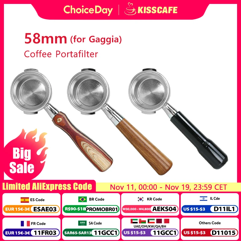 58MM Coffee Bottomless Portafilter For GAGGIA Classic Pro Naked Filter Basket Espresso Machine Accessories Maker Barista Tools