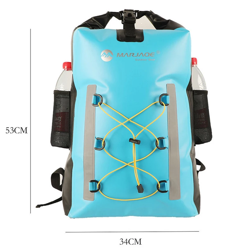 30L Waterproof Dry Bag Large Capacity Drifting PVC Mesh Bags Lightweight Kayak Swimming Beach Boating Floating Backpack XA389Q