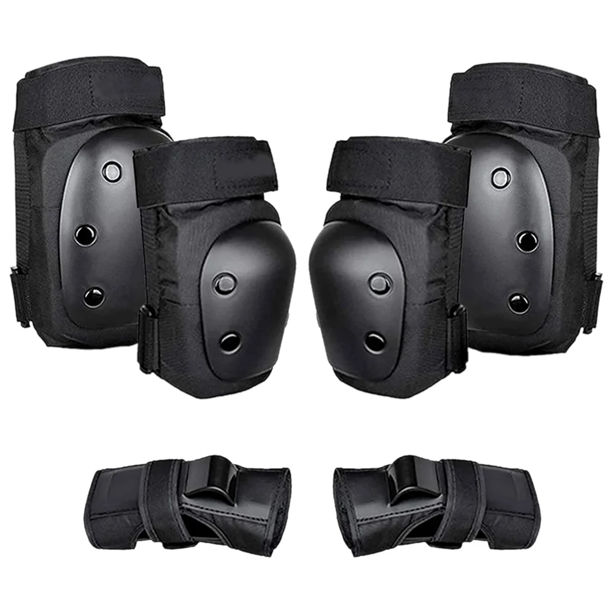 6Pcs Adult/Youth Knee Pads Elbow Pads Wrist Guards Protective Gear Set for Multi Sports Skateboarding Skating Cycling S