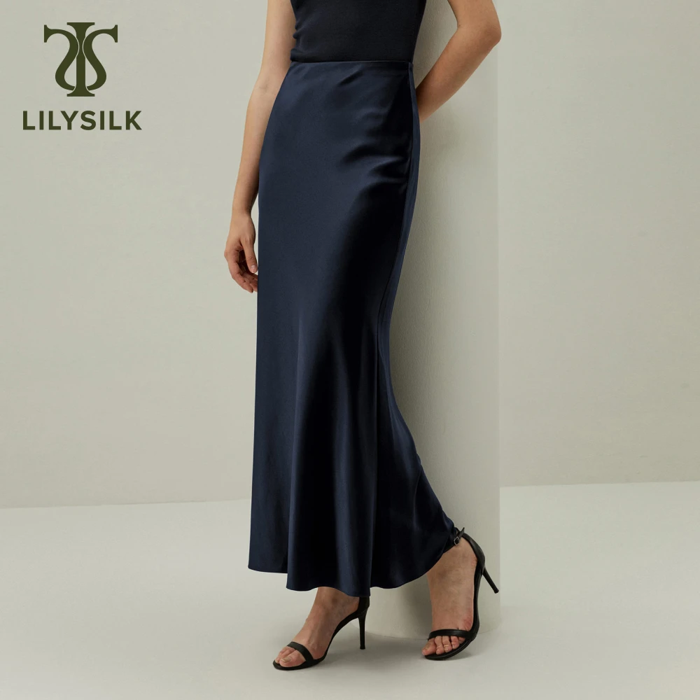 LILYSILK Double-Faced Silk Charmeuse Skirt