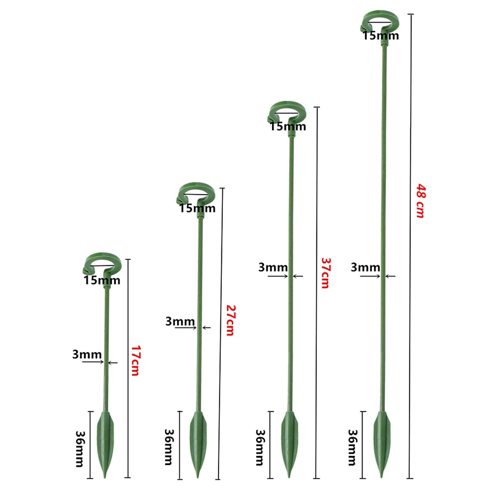 17/27/37/48cm pali di supporto per piante giardino stelo singolo fiore Phalaenopsis orchidea supporto dedicato pali supporto per fiori riutilizzabile