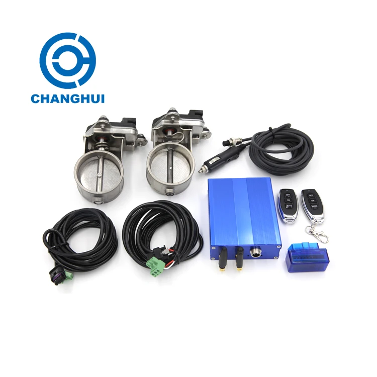 Electric exhaust valve/Intelligent controller with OBD-Double valves-remote switch CH-EEV-2020008