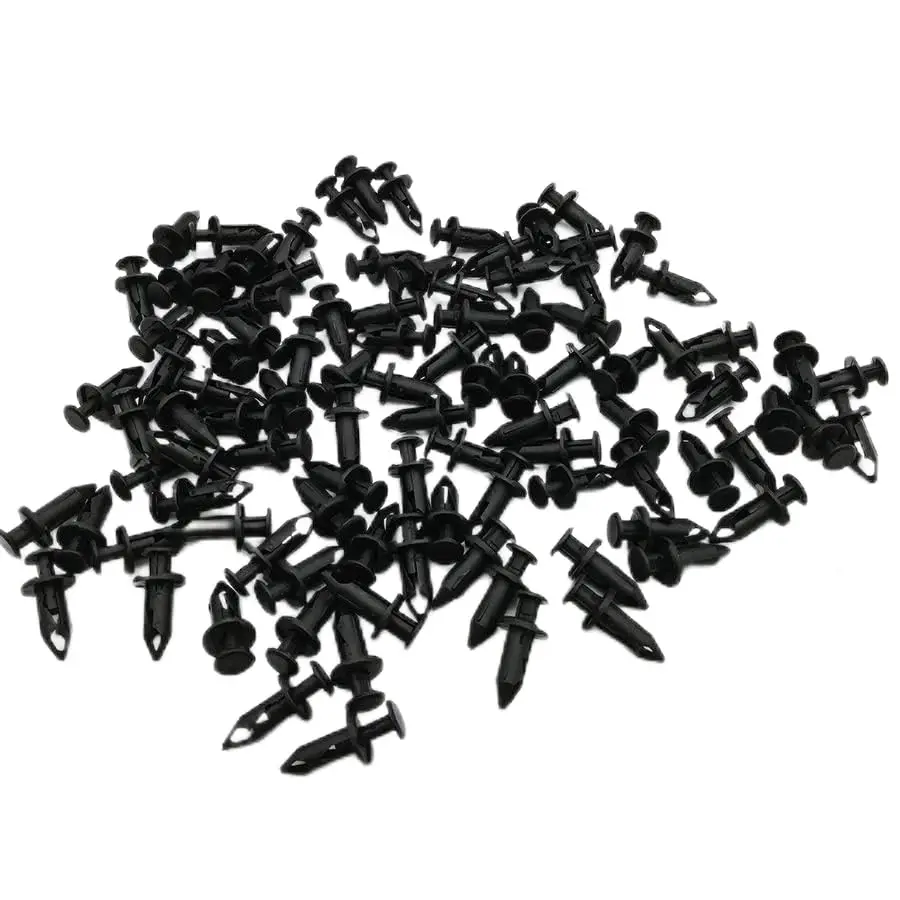 

100x Plastic Fasteners 8mm Push Pin Rivet ATV Fairing Body Fender Retainer Clips