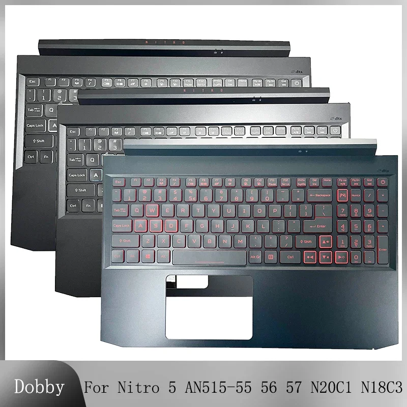 

Оригинальный новый чехол для ноутбука Acer Nitro 5 AN515-54 AN515-55 AN515-56 AN515-57 N20C1 N18C3, верхняя крышка упора для рук, клавиатура США с подсветкой