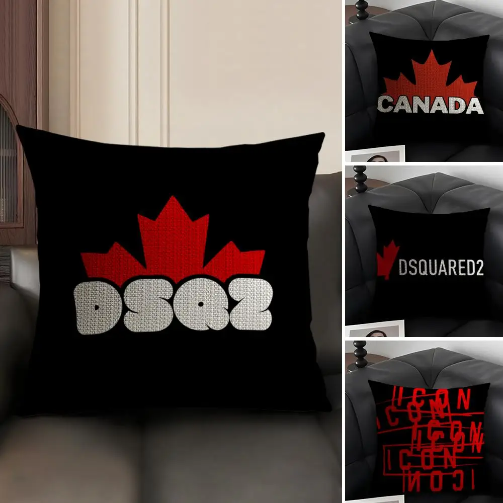 Роскошный чехол для подушки D-Dsquared2, натуральный лен, органическая ткань, двухсторонняя печать, дышащий, идеальный подарок для декора