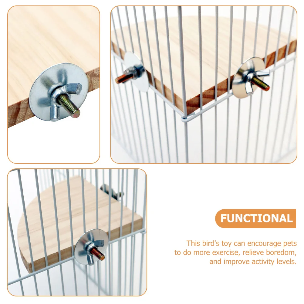 

Wooden Parrot Exercise Platform Bird Perch Natural Wood Cage Accessories for Cockatiel Parakeet Bird Toys for Conures