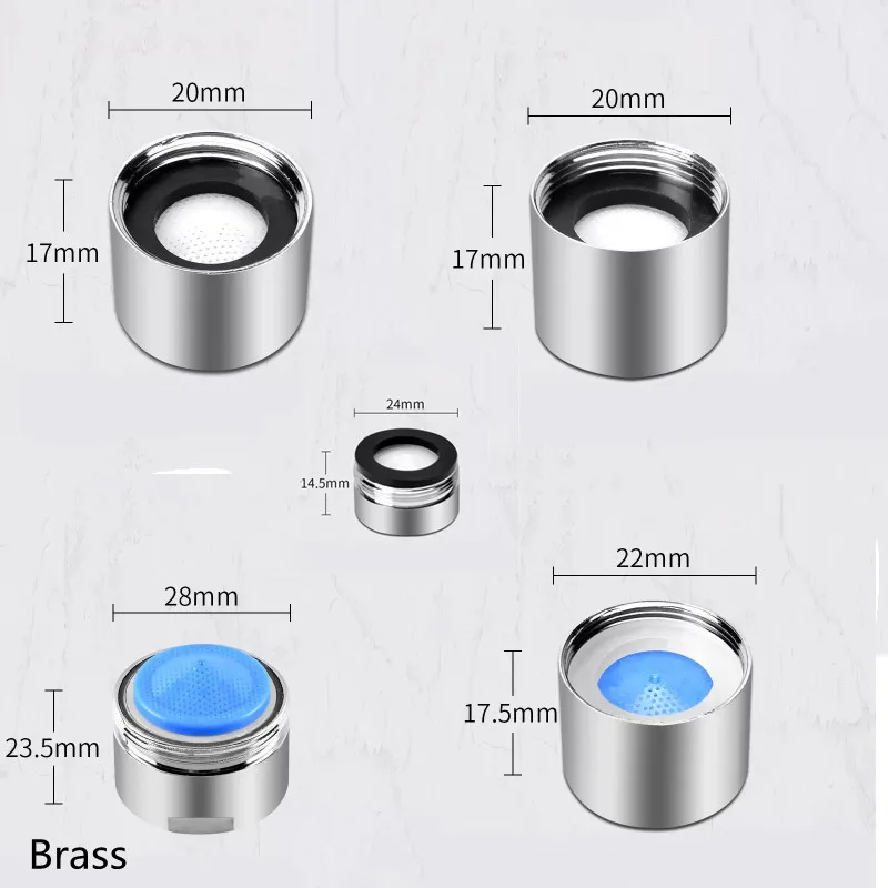 Adaptador de aireador de grifo de ahorro de agua, 1 piezas, filtro de repuesto, boquilla mixta de 24mm de rosca, piezas de cocina