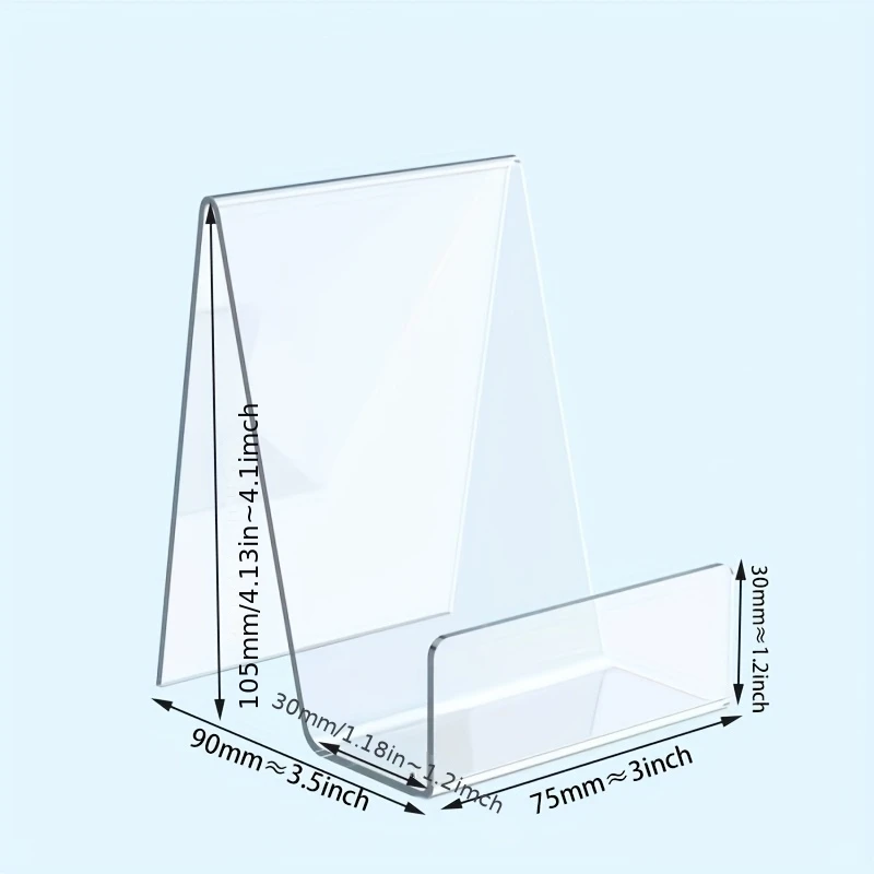 1/6pcs Transparent Acrylic Bookshelf, Non-Slip Bookend, Book Support for Home & Office, Document Holder, Free Christmas Stickers