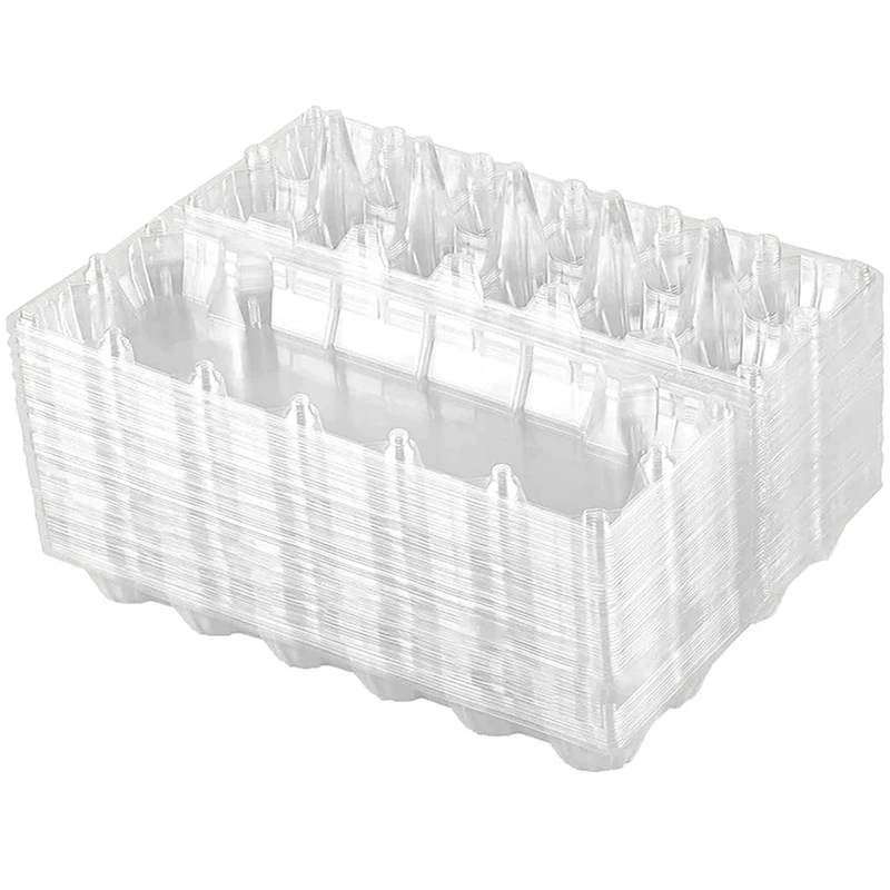 60 Pack Plastic Egg Cartons Cheap Bulk One Dozen Clear Empty Egg Cartons For Chicken Eggs