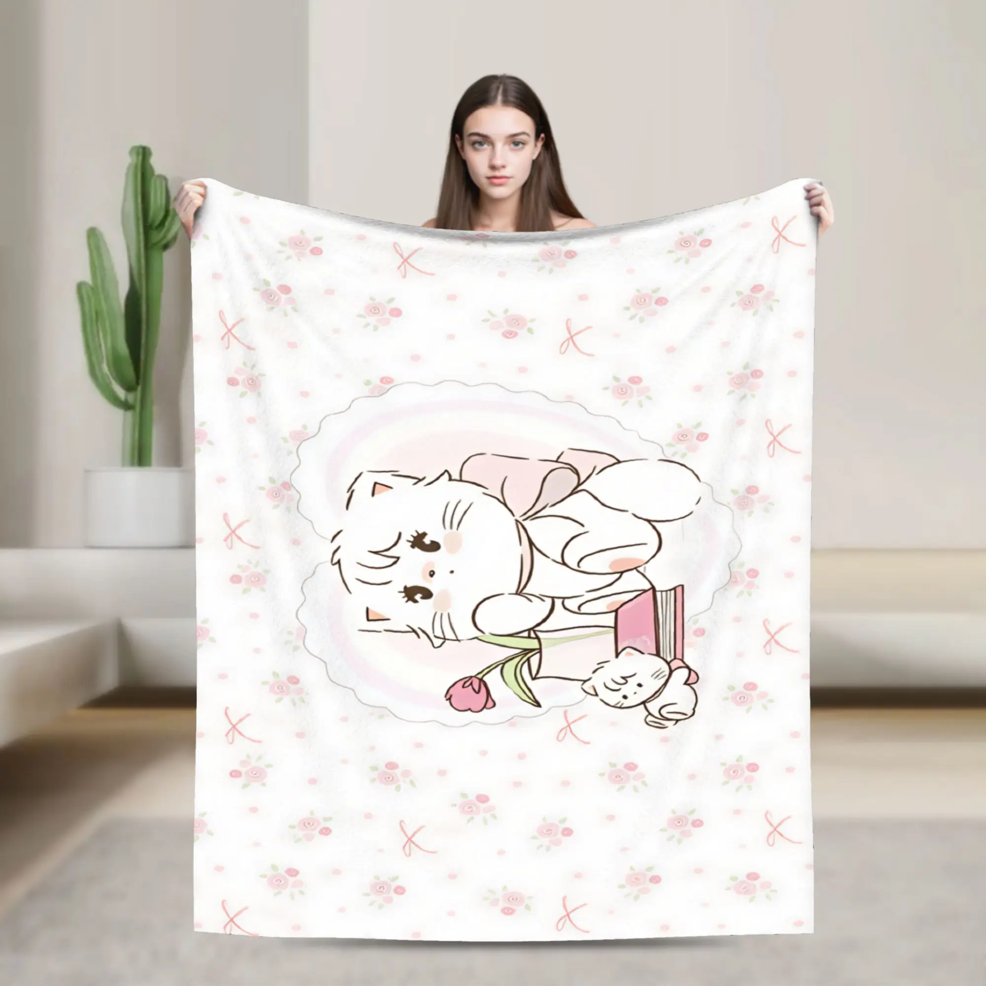 Mikkos Mousses Super Warm Blanket  Decorative Plush Throw Blanket Novelty Couch Chair Flannel Bedspread Sofa Bed Cover