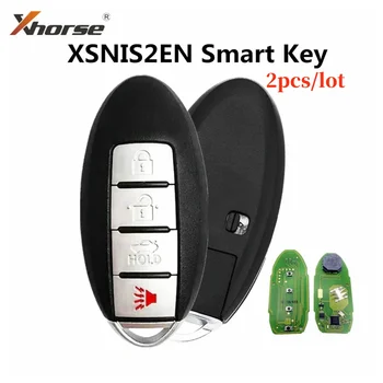 2 ชิ้น, Xhorse XSNIS2EN N.I.S สไตล์ 4 ปุ่ม VVDI2 MINI เครื่องมือ Max Pro Universal Smart Key Proximity สําหรับ Nissan กุญแจรถ