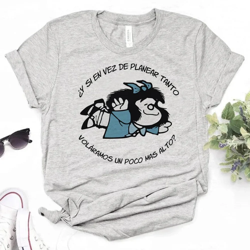 Mafalda T-shirts Women Harajuku Manga Japanese Top Girl Japanese Clothing